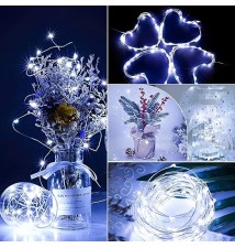 Łańcuch LED świąteczny 3xAA 50 LED 5m 6500K