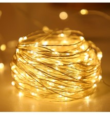 Łańcuch LED świąteczny USB 100 LED 10m 2700K