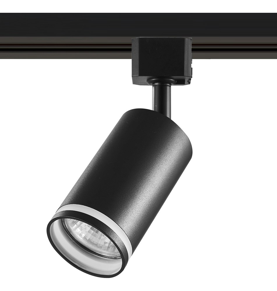 Reflektor szyna 1-faza GU10 Ring 55mm czarny | LVT