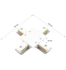 TR Connector, 1-Phase Rail, Type +, White | LVT
