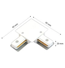 TR Connector, 1-Phase Rail, Type L, White | LVT