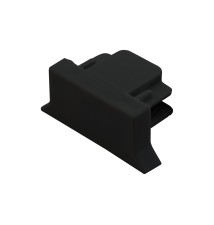 ZX End Cap, 1-Phase Rail, Black | LVT