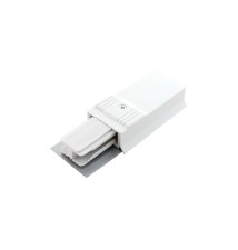 ZX End Cap, 1-Phase Power Rail, White | LVT