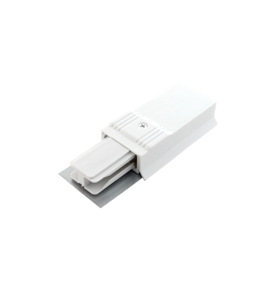 ZX End Cap, 1-Phase Power Rail, White | LVT