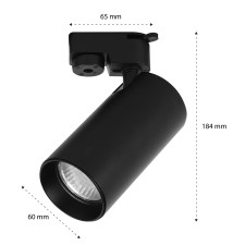 Reflektor szyna 1-faza GU10 Tangi 60mm czarny | LVT