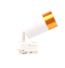 GU10 Single-Phase Track Light, Klemens, White + Gold | LVT