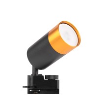 Reflektor szyna 1-faza GU10 Klemens czarny + złoty