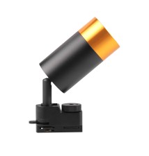 Reflektor szyna 1-faza GU10 Klemens czarny + złoty