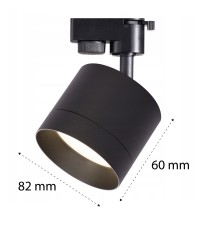 GX53 Vero Black 1-Phase Track Light | LVT