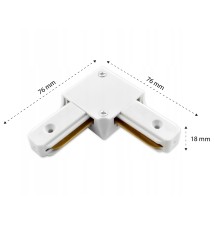 ZX Connector, 1-Phase Type L Rail, White | LVT