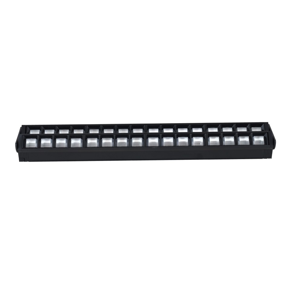 Lampa LED szyna 1-faza Linda duo 60cm 48W 4000K czarna | LVT