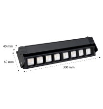Linda 1-Phase LED Track Light, 30 cm, 12 W, 4000 K, Black | LVT