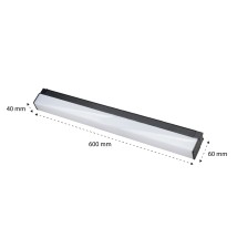 Lampa LED szyna 1-faza Emma 60cm 30W 4000K czarna | LVT