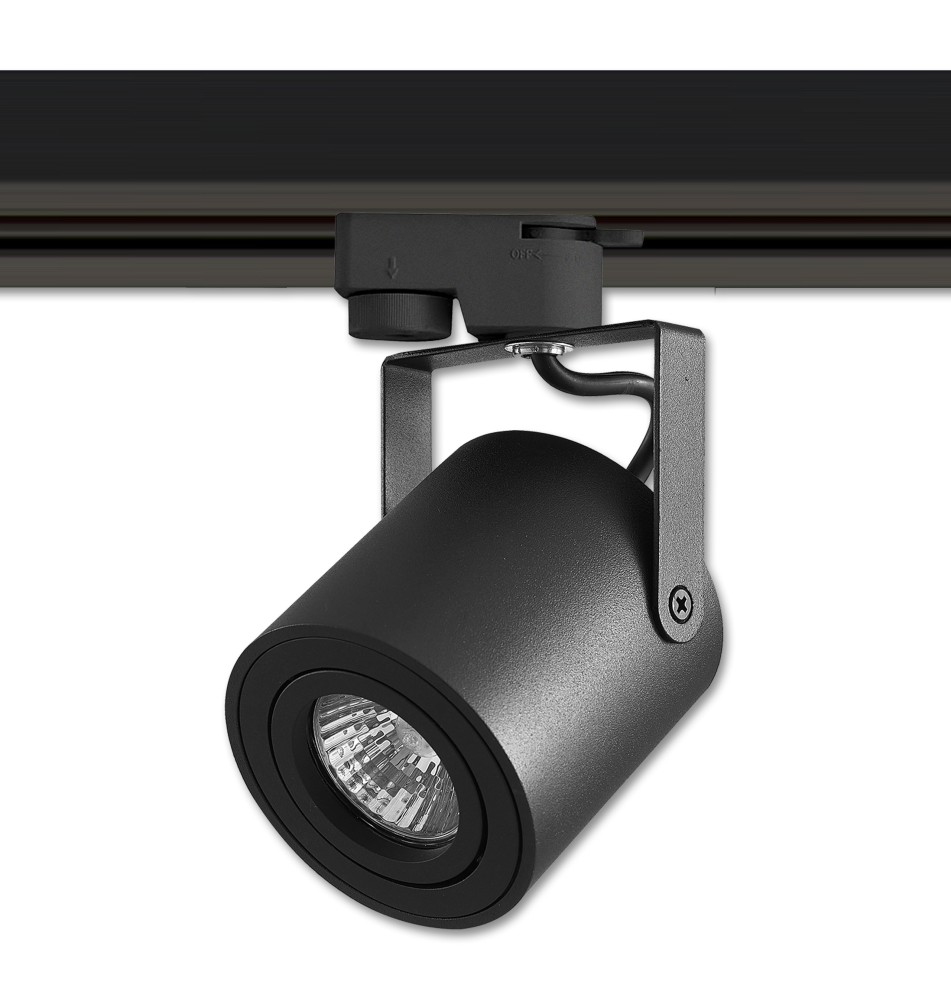 Reflektor szyna 1-faza GU10 Abi 80mm czarny | LVT