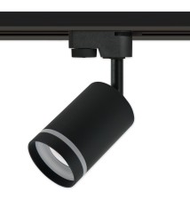 Reflektor szyna 1-faza GU10 Ring 70mm czarny | LVT