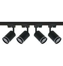 GU10 Ring 70mm Black Single-Phase Track Light | LVT