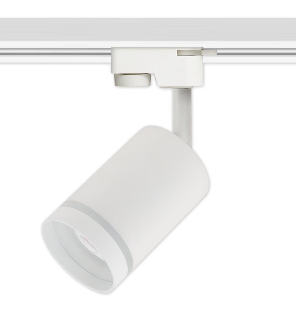 GU10 Ring 70mm White Single-Phase Track Light | LVT