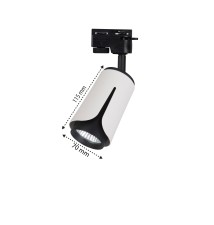 GU10 1-Phase Track Spotlight, White + Black | LVT