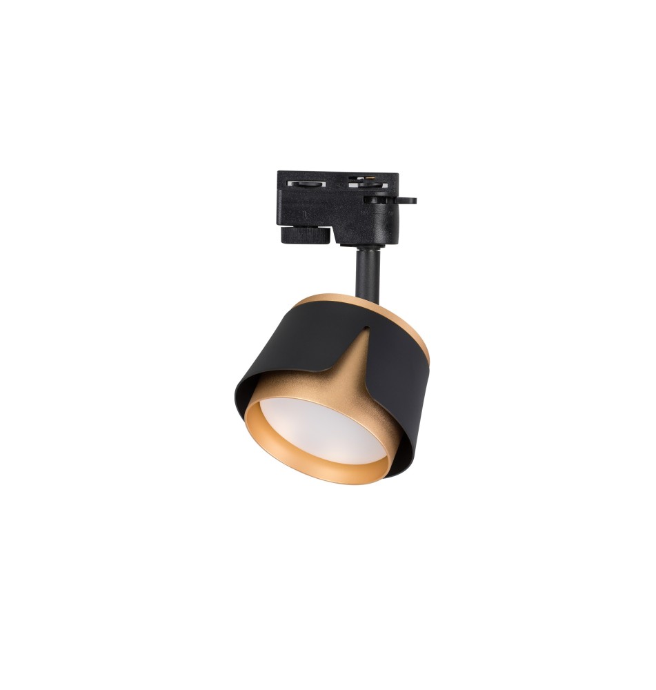 GX53 1-Phase Track Light, Black + Gold | LVT