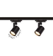 Tracklight, 1-phase, GU10, black, 4-pack, 1.5 m | LVT