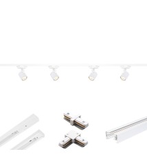Tracklight 1-faza GU10 biały x4 1,5m