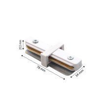 1-Phase Rail Connector | White | LVT
