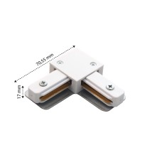 1-Phase Type L Rail Connector, White | LVT