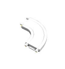 Łącznik Luxo 48V szyna natynkowy typ L gięty biały