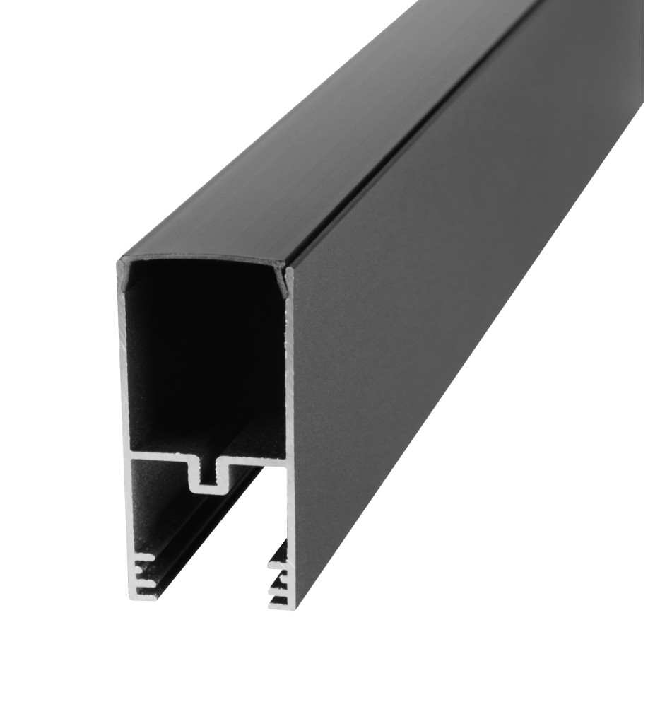 Luxo 48V Surface-Mounted Busbar Profile, 2 m, Black | LVT