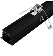 Luxo 48V Flush-Mounted Busbar with 1-meter Center Section, Black | LVT