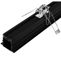 Szynoprzewód Luxo 48V podtynkowy ze środkiem 1m czarny