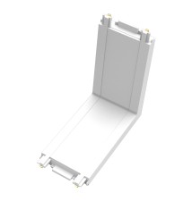 Łącznik Luxo 48V szyna natynkowy typ kątowy biały