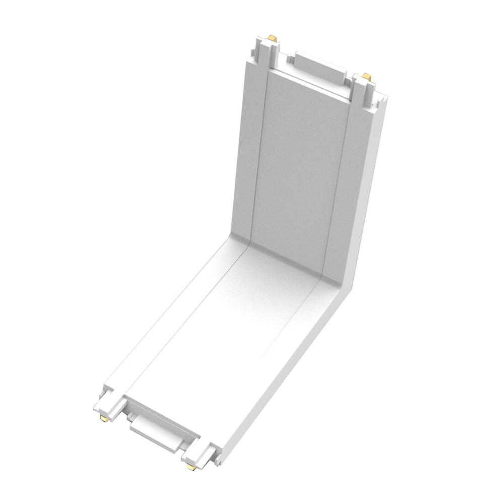 Łącznik Luxo 48V szyna natynkowy typ kątowy biały
