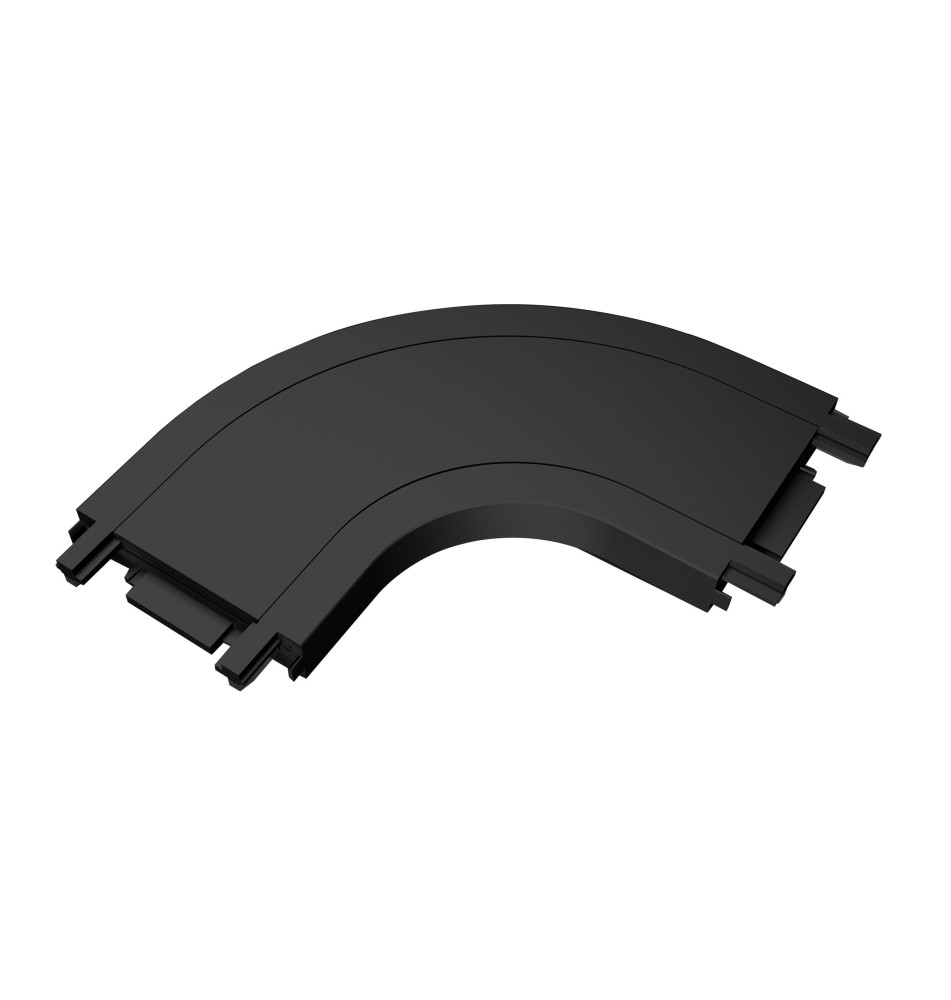 Łącznik Luxo 48V szyna natynkowy typ L gięty czarny