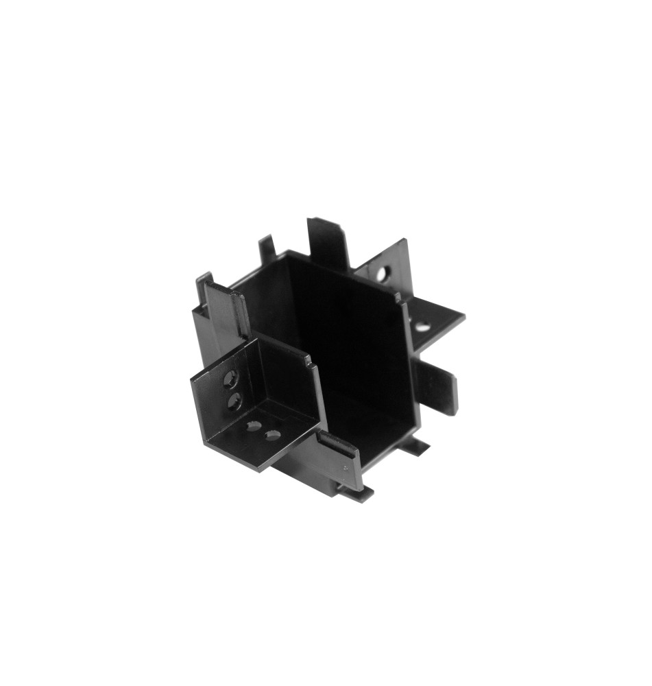 Luxo 48V Flush-Mount Connector Profile, Angled Type, Black | LVT