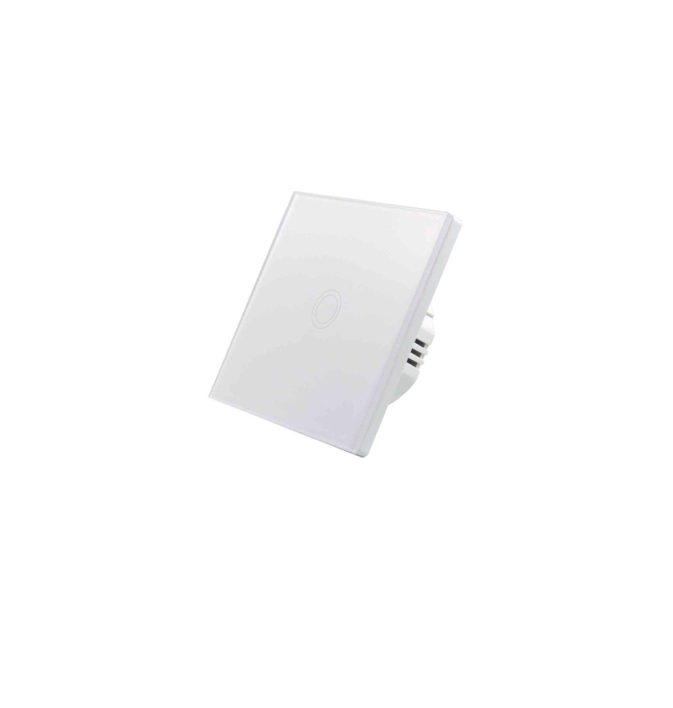 Włącznik szklany dotykowy RF schodowy biały