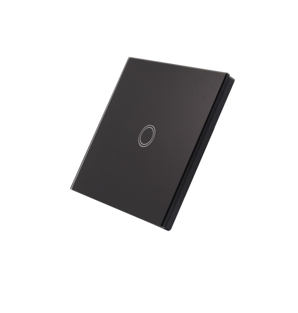 Pilot RF natynkowy włącznika szklanego czarny bateria
