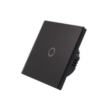 Włącznik szklany dotykowy RF schodowy czarny