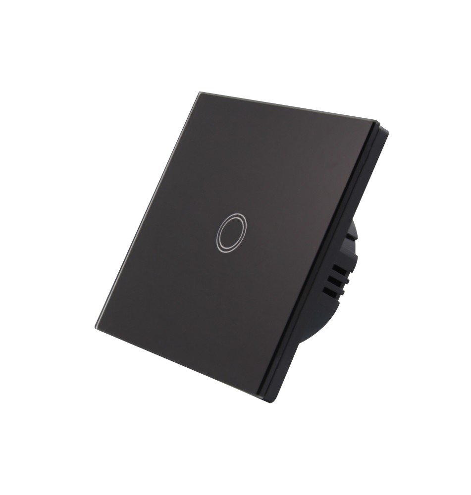 Włącznik szklany dotykowy RF schodowy czarny