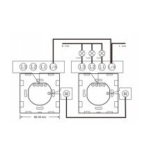 Pilot S2 podtynkowy włącznika szklanego biały kabel