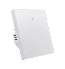 Włącznik szklany dotykowy WIFI podwójny biały