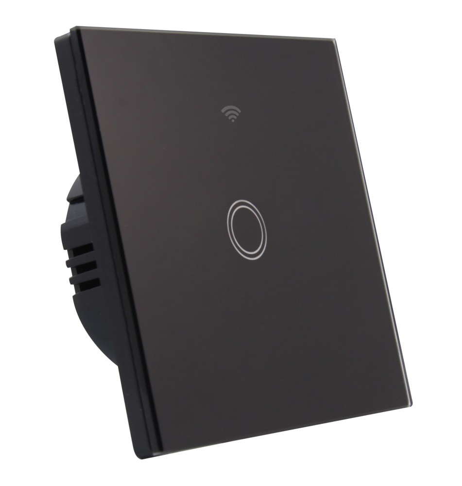 Single White Glass Touch-Sensitive Wi-Fi Switch | LVT