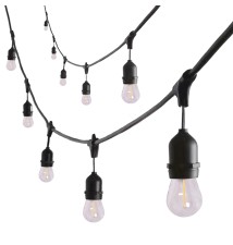 Girlanda LED 10m 10x E27 z żarówkami 1W | LVT