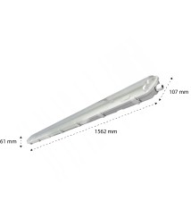 Oprawa LED 150cm 2x54W Clear | LVT