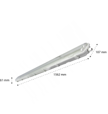 Oprawa LED 150cm 2x54W Clear