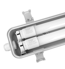 Oprawa LED 120cm 2x36W Clear z tubami LED 4000K | LVT