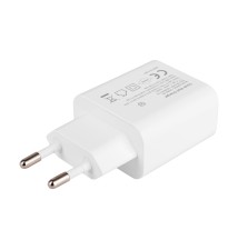 Zasilacz Quick Charge 20W 1xUSB-C 1xUSB-A biały