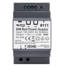 12V 60W 5A IP20 DIN Rail Power Supply | LVT