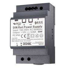 12V 60W 5A IP20 DIN Rail Power Supply | LVT