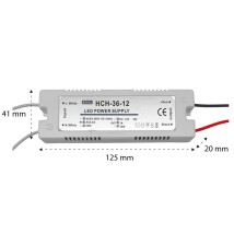 Zasilacz LED meblowy 12V 36W 3A IP20 plastik | LVT